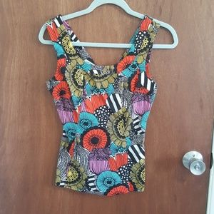 BR Marimeko peplum top